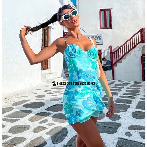 ZARA BLOGGER FAVE!!! Printed Slip Dress NWT - Picture 2 of 16